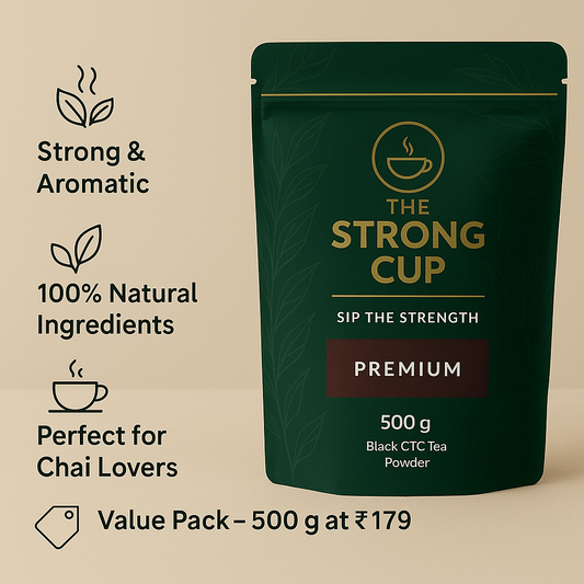 The Strong Cup Premium CTC Tea – 500g | Bold & Refreshing Taste